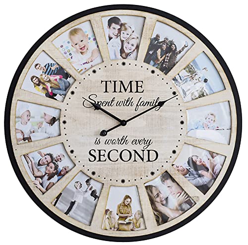 Large Family Picture Wall Clock for Living Room