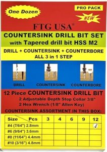 Hex Wrench - Tapered Drill Bits for Wood