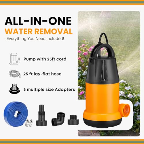 Water Transfer Pump with 25-Foot Cord