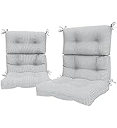 LVTXIII Outdoor Seat/Back Chair Cushion Patio Tufted High Back Cushion, Seasonal Replacement Rock...