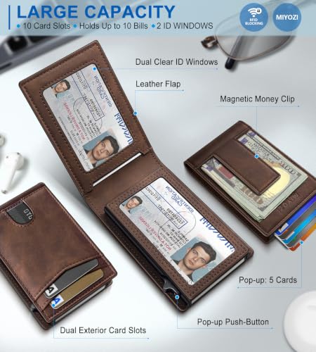 Pop Up Card Holder with RFID Blocking