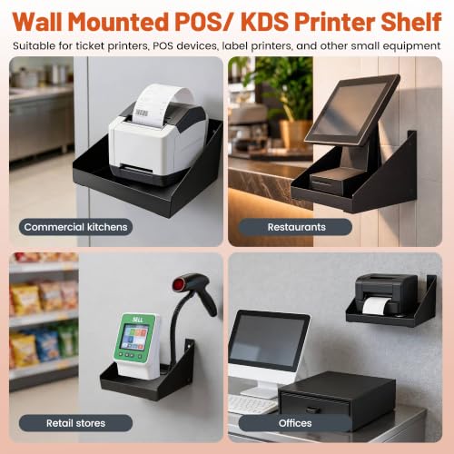 Powder-Coated POS Printer Tray | 10.24 X 7.87 X 5.5 Inch