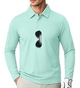 ZITY Long Sleeve Polo Shirts for Men Print Golf Shirts UPF 50+ Lightweight Casual Collared Shirts...