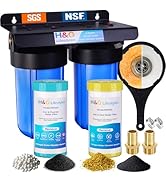 H&G Lifestyles Whole House Water Filtration System,Iron and Manganese Water Filter for Well Water...