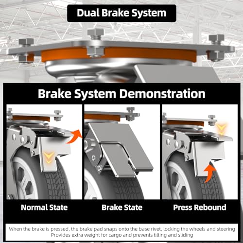 with 6" Swivel Brake Casters