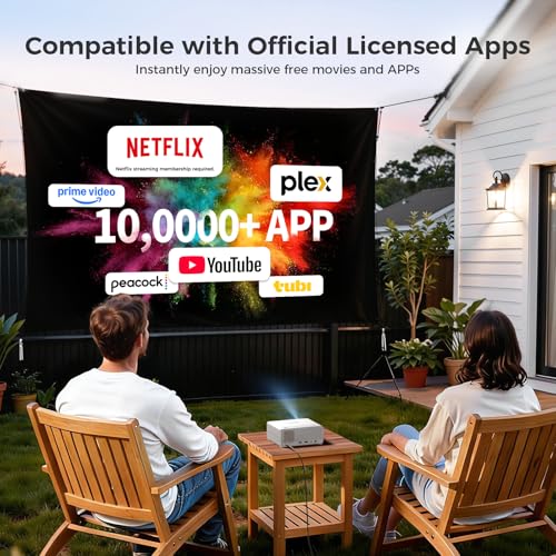 1080P HD Home Theater Compatible with Netflix/YouTube/Prime Video