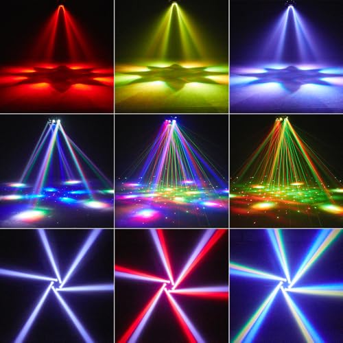 Olaalite 150W LED Stage Light 4-in-1 RGBW with 6 Arms Beam