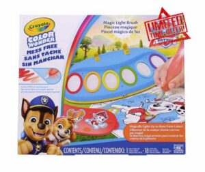 Crayola PAW Patrol Color Wonder Magic Light Brush – Mess Free Painting Kit for Kids with Lightup Brush