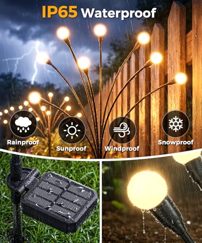 Decorative Garden Lights Solar Powered for Yard Patio Pathway Decor