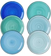 vancasso Bonita Salad Plates, 8.5 inch Small Dinner Plates Set, Ceramic Dessert Plate Serving Dis...