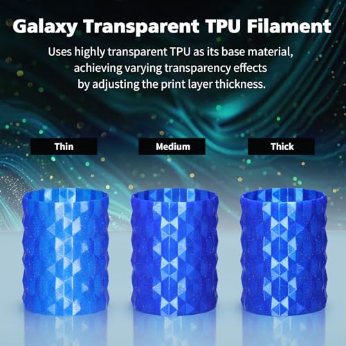 Transparent Clear TPU Galaxy with Starry Sparkle Effect