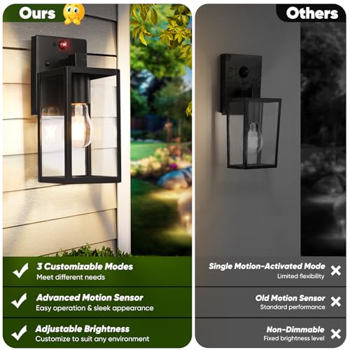 10.6” Small Dusk to Dawn Porch Lights Wall Sconce Lanterns
