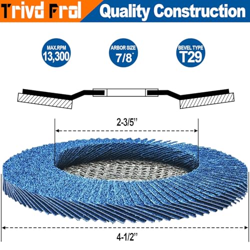 7/8 Inch Zirconia Abrasive Angle Grinder Sanding Disc for Metal