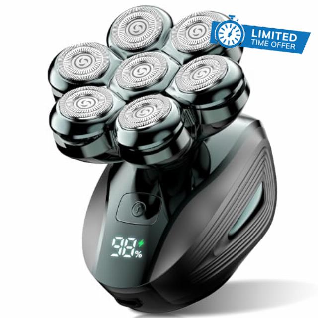 Head Shavers for Bald Men:     Electric Razor with Magnetic Removable Head