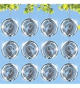 24 PCS Stainless Steel Bird deterrents for Outside,3D Wind Spinners Outdoor Bird Scarer Discs Set...