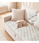 H.VERSAILTEX Chenille Couch Cover for Dogs Washable Soft Fuzzy Loveseat Covers Sectional Sofa Cov...