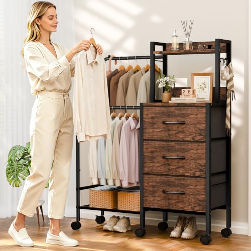Sturdy Storage Chest of Drawers with Extra Shelf for Bedroom Living Room Entryway