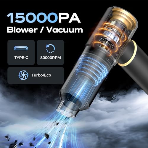 0.67lbs Ultra-Lightweight Mini Hand Vacuum & Air Duster for Home