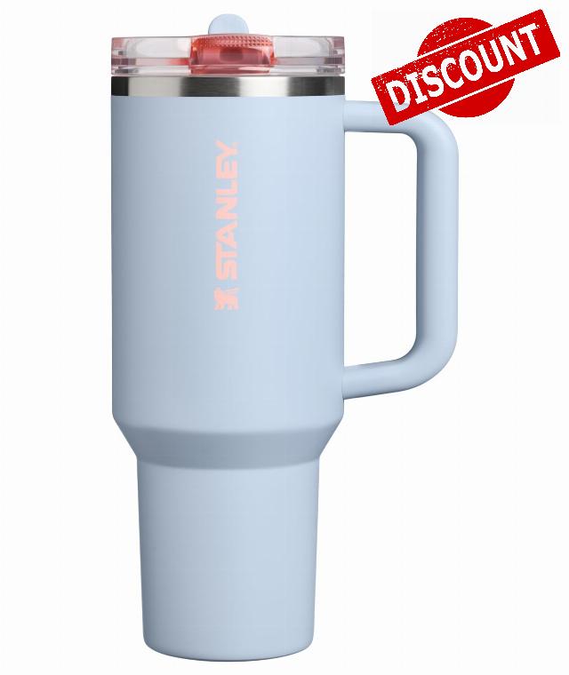 STANLEY Quencher ProTour Flip Straw Tumbler with Leakproof Lid 40 oz | Built-in Straw and Handle | Cup Holder Compatible for Travel | insulated Stainless Steel Cup | BPA-Free | Blue Dream