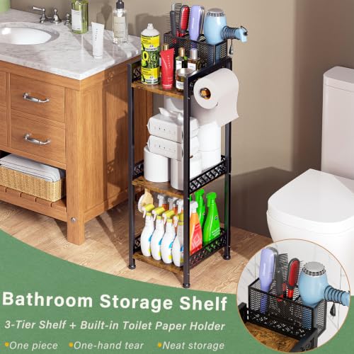 with 3-Compartment Basket & Hooks