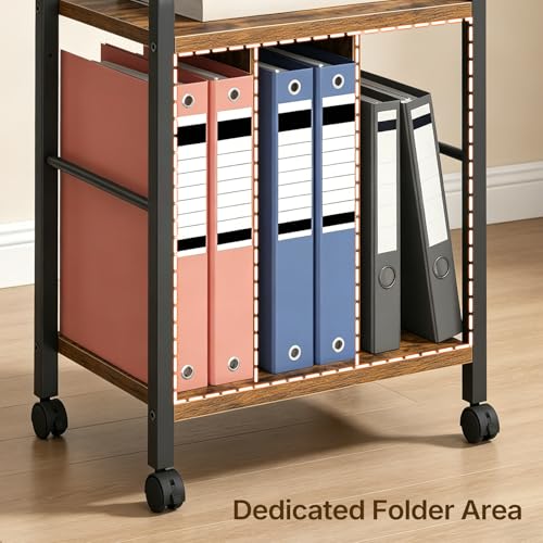 Rolling Filie Cabinet with Storage Shelf