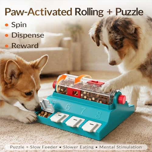 Paw-Activated Rolling Treat Dispenser