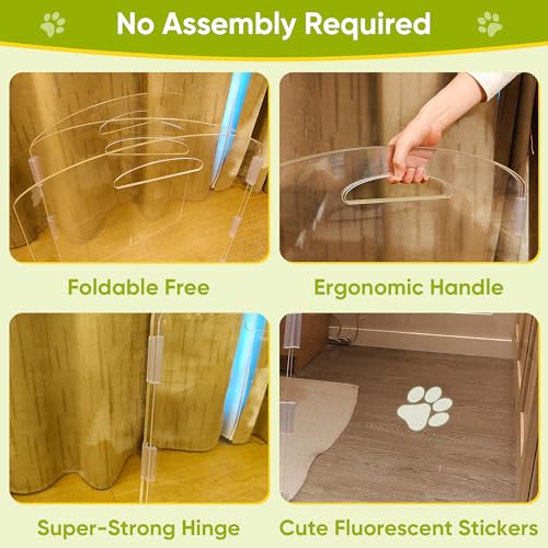 Folding Freestanding Puppy Doggy Cat Fence Inside