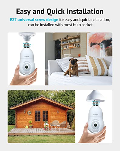 360° 2K Security Cameras Wireless Outdoor Indoor Full Color Day and Night