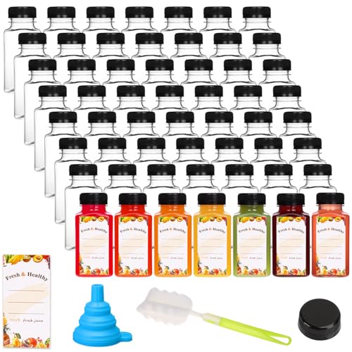 Reusable Clear Plastic Juicing Bottles Juice Containers with Lids Suitable for Milk