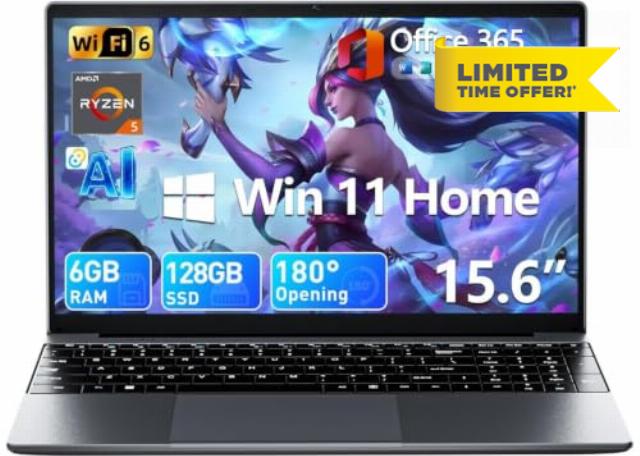 15.6'' AI Laptop with Office 365