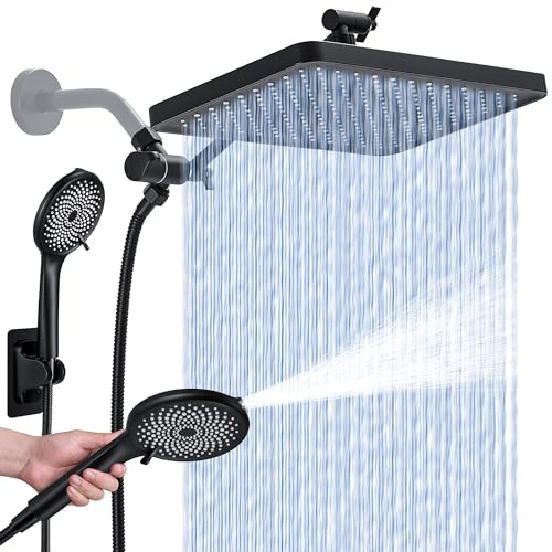 Built-in Power Wash Mod High Pressure Rain Showerhead Spray Combo Set