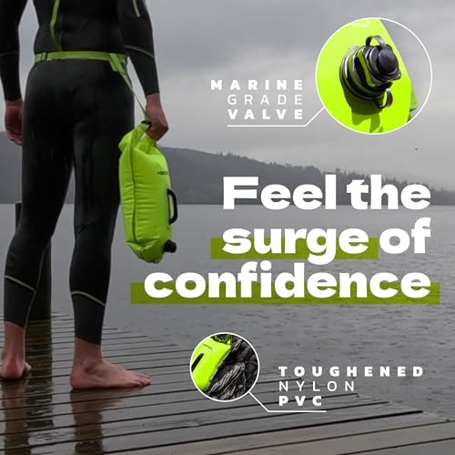 Toughened Nylon and Rest Handle Swimming Buoy - Open Water Buoy for All Season Swimmers