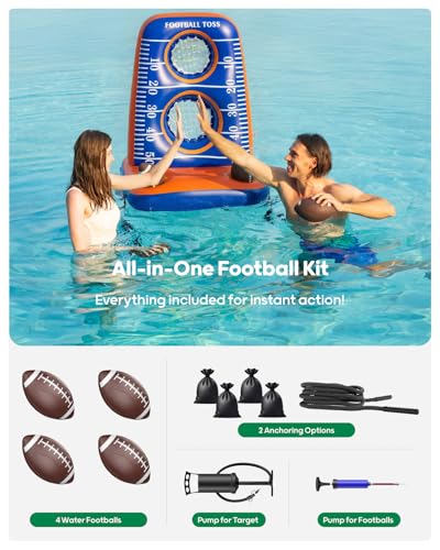 Summer Pool Game for Kids & Adults (Blue+Orange)