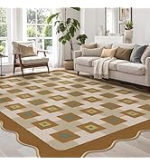 GENIMO Modern Botanical Area Rugs 8x10, Natural Leaf Pattern Indoor Living Room Rug, Ultra-Thin W...