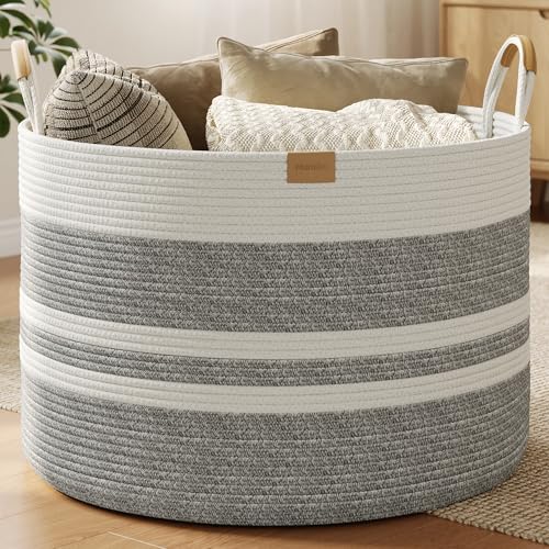 Cotton Rope Laundry Basket Hamper