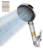SR SUN RISE NSF Certified Filtered Shower Head with Handheld for Hard Water to Remove Chlorine Hi...