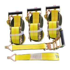 Ratchet Straps Heavy Duty (4PK) 2" x 30' x 10000 lbs J Hook Tie Down Strap Ratcheting for Truck