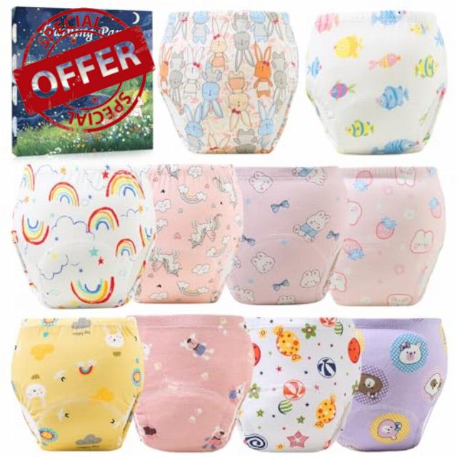 Upairy Potty Training Pants Cotton Absorbent Training Underwear for Toddler Boy and Girls 2T-5T