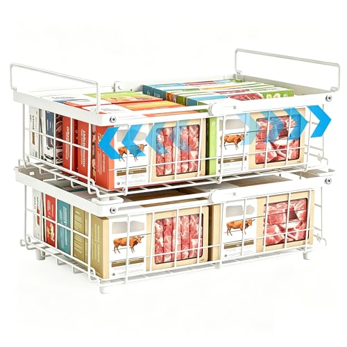 11.2'' to 17.7'' Large Capacity Deep Freezer Organizer for Upright & Chest Freezers