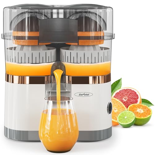 Electric Orange Juicer Machine with Built-in Cutter & Cleaning Brush