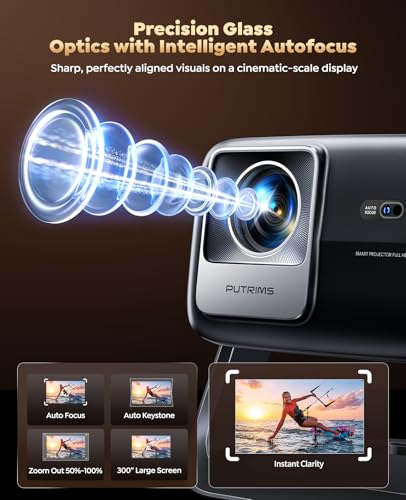 Outdoor Portable Short Throw Movie Projector for Home Theater Bedroom Ceiling