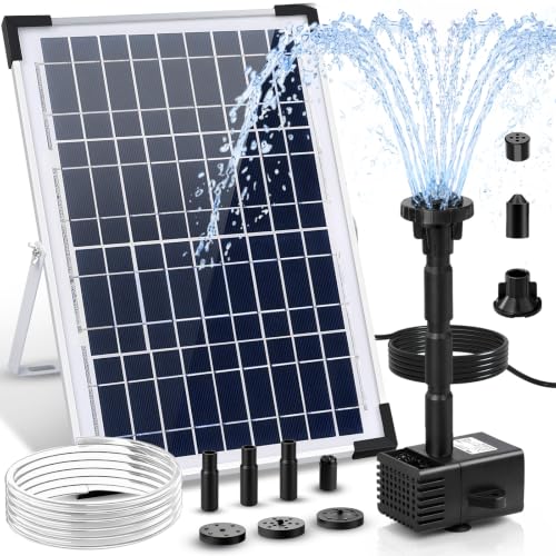 Solar Water Fountain 132 GPH with 9.84FT Power Cable
