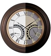 ANDY STAR 21 Inch Large Illuminated Outdoor Wall Clock Waterproof with Thermometer and Hygrometer...