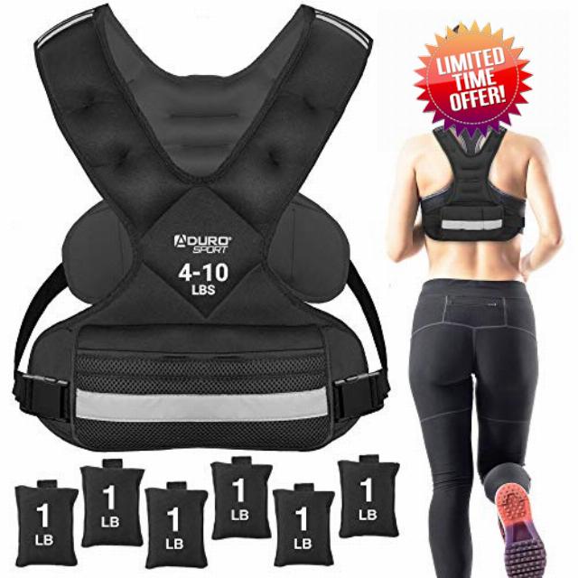 "Aduro Sport Adjustable Weighted Vest Workout Equipment