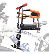 XIEEIX Child Bike Seat, Kids Bike Seat with Guardrail, High Seat Cushion Backrest Mountain Bike C...