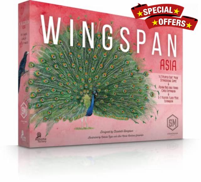 Stonemaier Games: Wingspan Asia by Elizabeth Hargrave | Standalone Game or Expansion to Wingspan | A Relaxing Game About Collecting Birds | Add to Wingspan for 6-7 Players | 1-2 Players