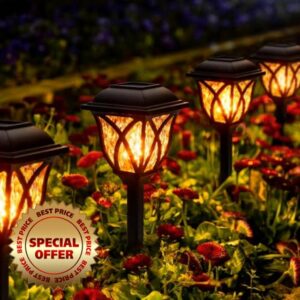 GIGALUMI Solar Lights Outdoor Waterproof