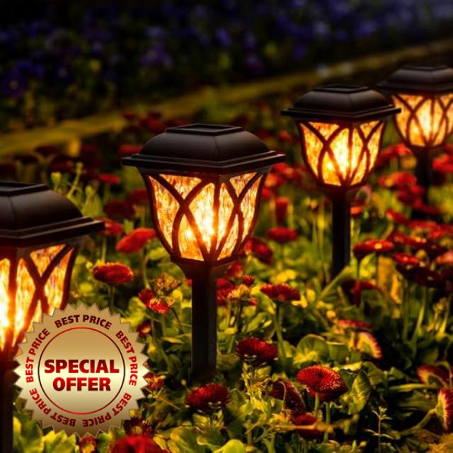GIGALUMI Solar Lights Outdoor Waterproof