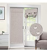 FantasDecor Natural Linen Curtain 84 inch Length for Bedroom Living Room Back Tab Rod Pocket Ther...