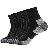 WANDER Men's Athletic Ankle Socks 3/8 Pairs Thick Cushion Running Socks for Men&Women Cotton Sock...